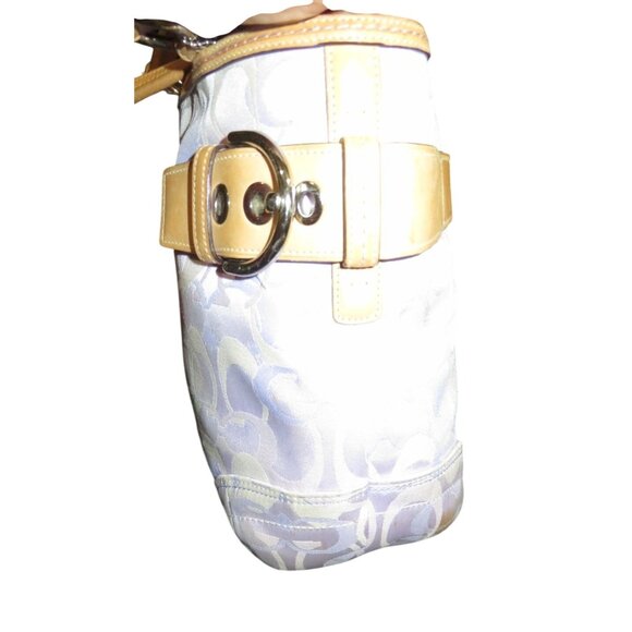 Coach 2005 Soho Lady Bumblebee Signature Optic Purple Canvas & Leather Tote - Picture 3 of 13